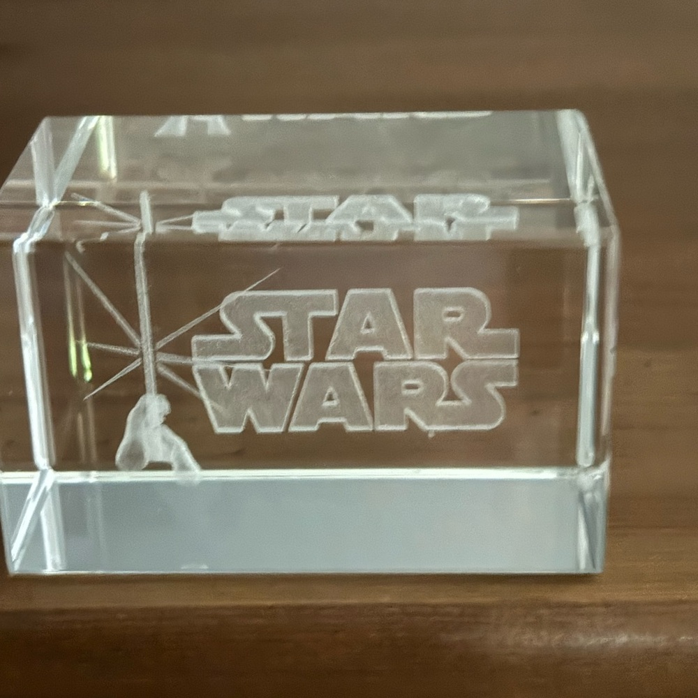 Disney Star Wars 3D Etched Glass Paperweight